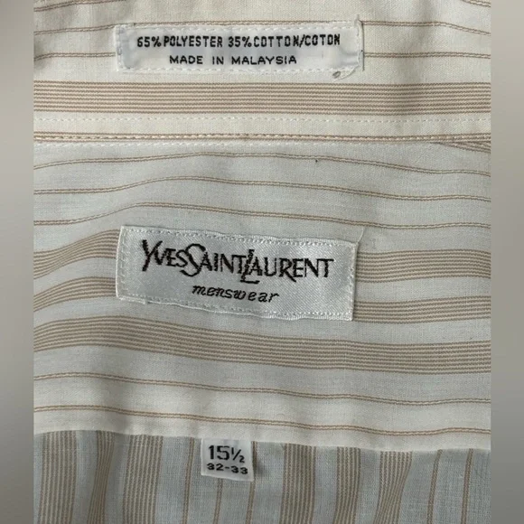 YSL | Vintage Striped Button-Up Shirt - Picture 3 of 5
